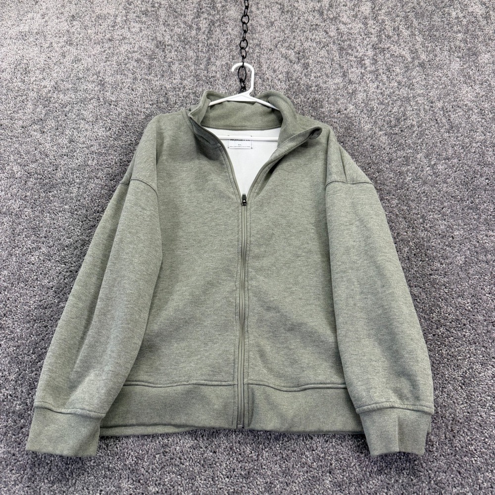 Mondetta Full Zip Jacket Womens XXL Green Mock Neck Athletic Sweatshirt